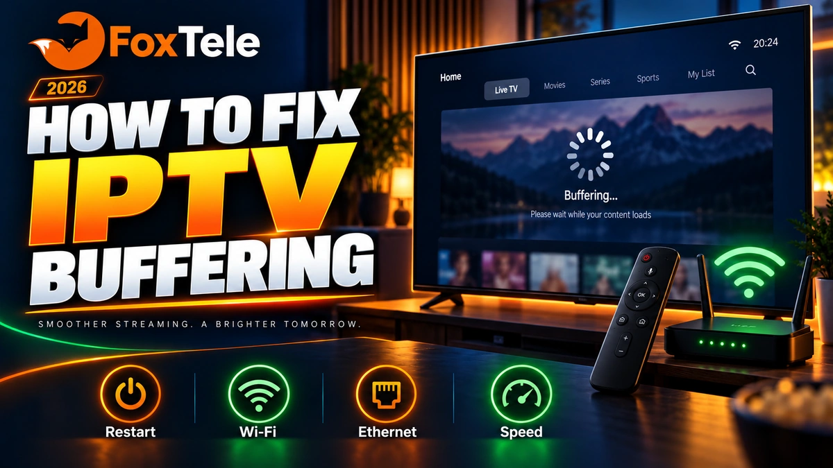 IPTV buffering troubleshooting with router and television
